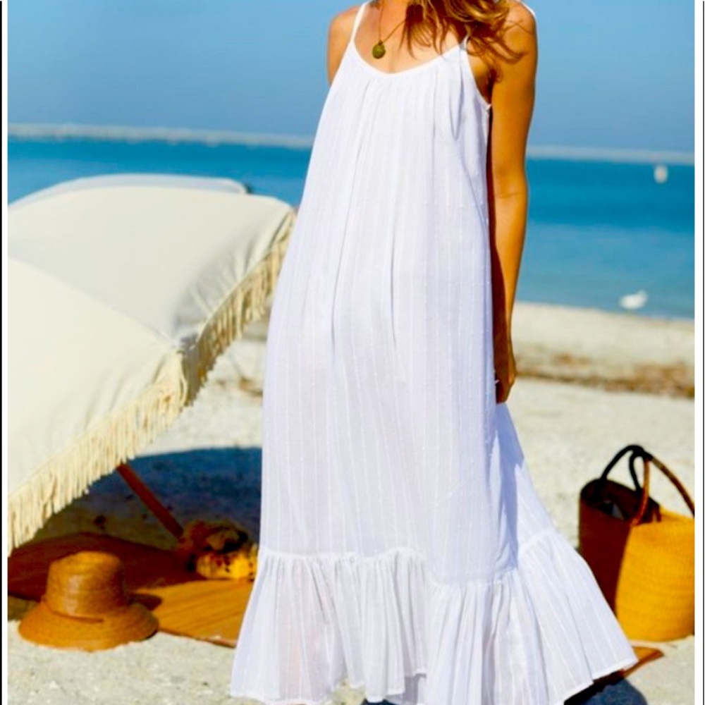 Emerson Fri India Sundress White Dots